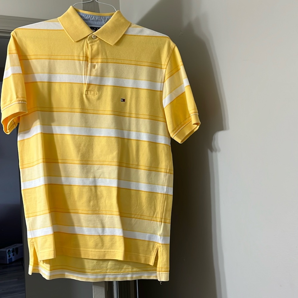 Tommy Hilfiger Yellow Striped Polo